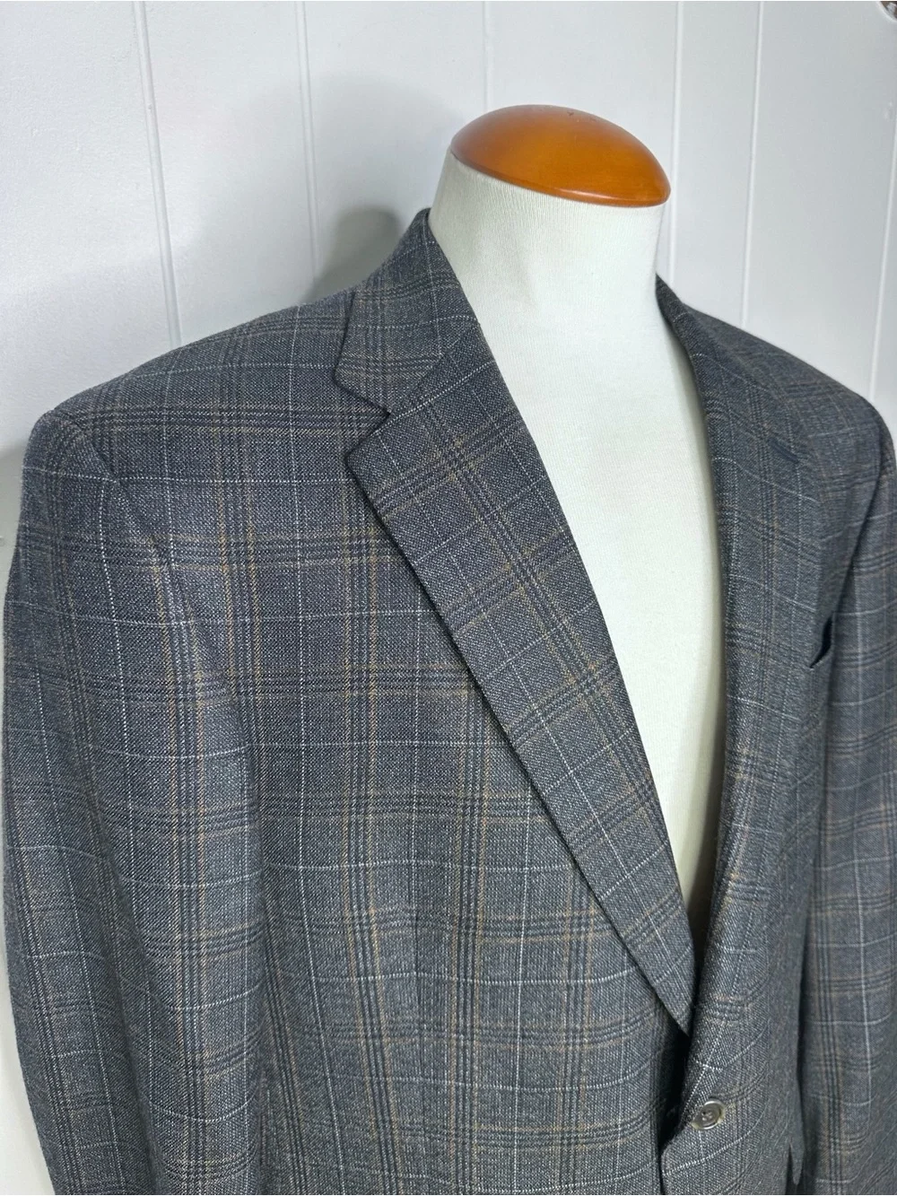 Hart Schaffner Marx 1887 Gray Checkered Blazer